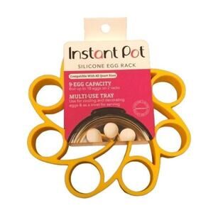 NEW Instant Pot Yellow Official Silicone Egg Holder rack holds 9 cooling…